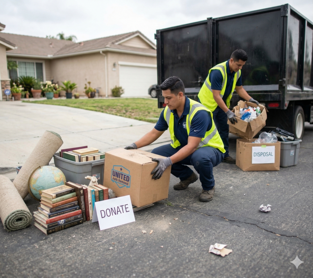 junk removal sorting donation items Orange County