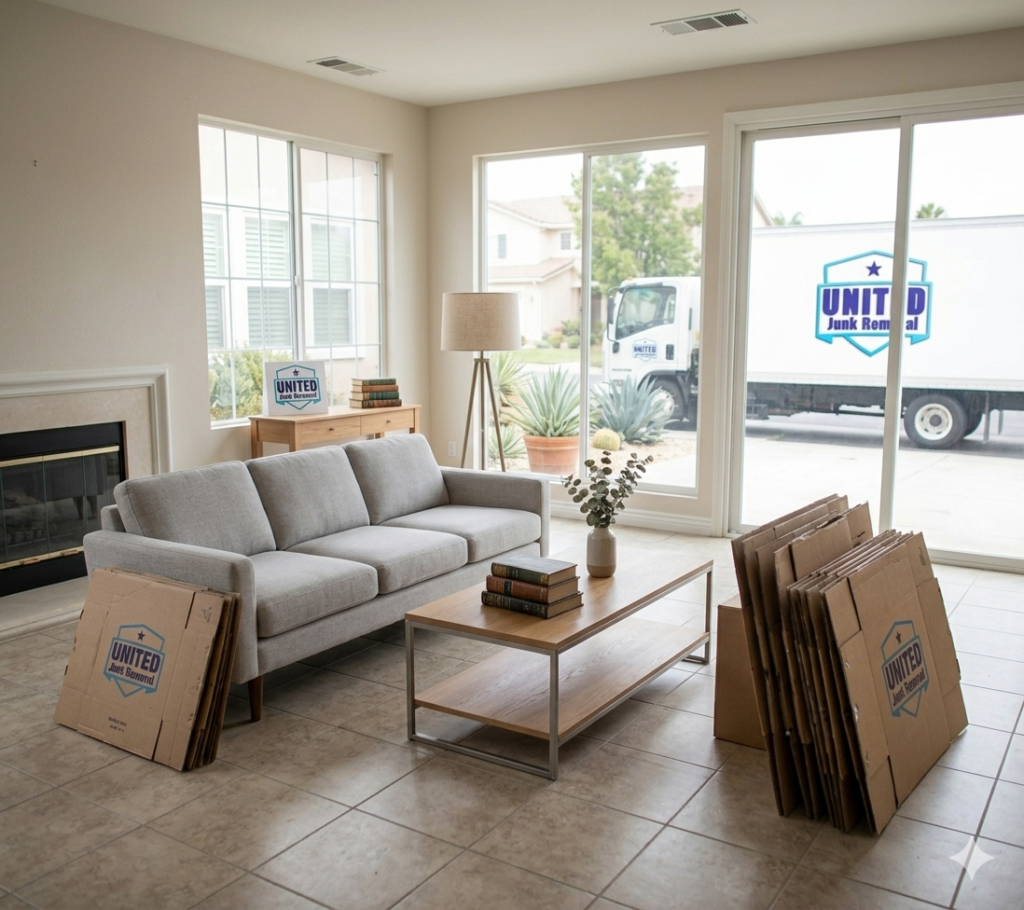 preparing a Santa Ana home for sale staged clean living room