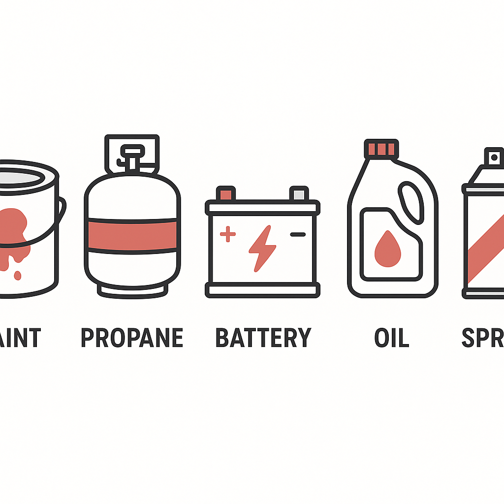 Common hazardous items to separate before junk removal appointment