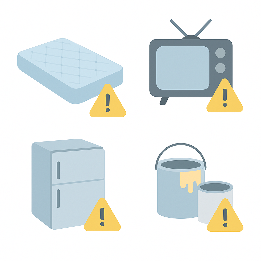 Common tenant turnover items requiring special disposal in Orange County