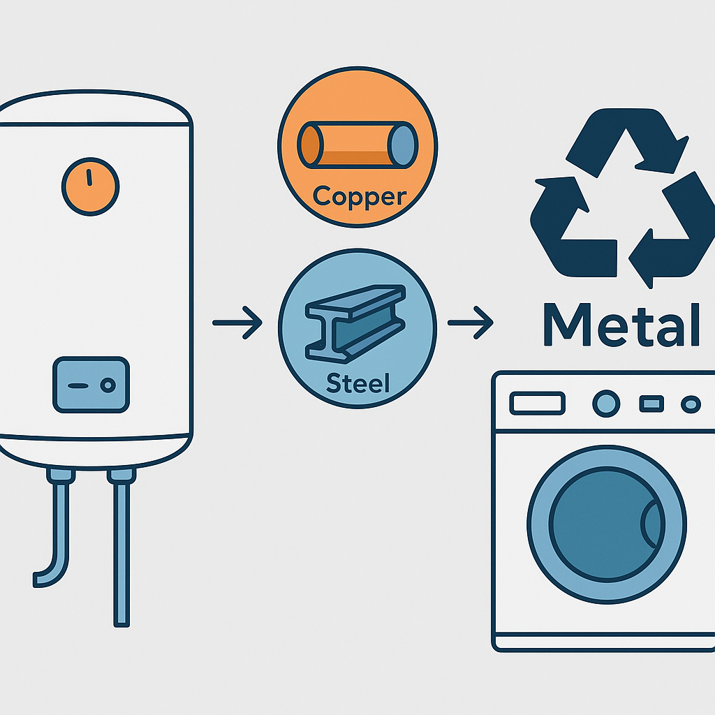 Illustration showing appliances with valuable scrap metal components